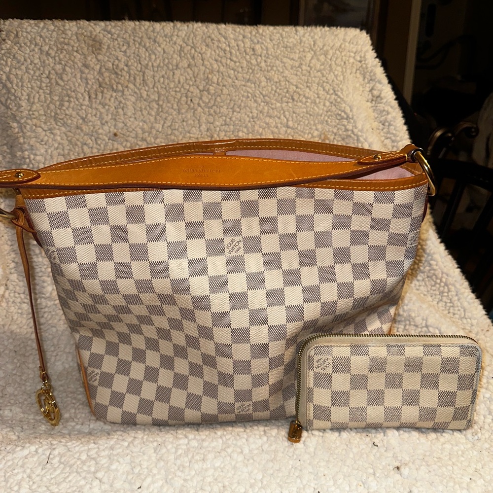 Louis Vuitton Delightful. Damnier Azur Pm Good Condition with Wallet.